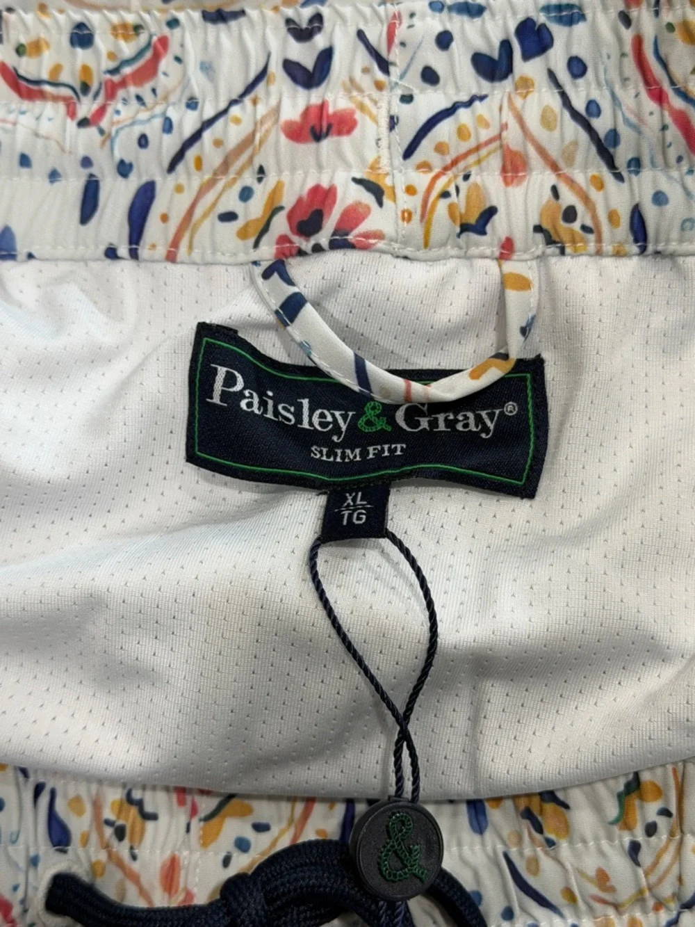 Paisley & Gray Swim Trunks XL Slim Fit UPF 50 Quick Dry Stretch Summer Shorts